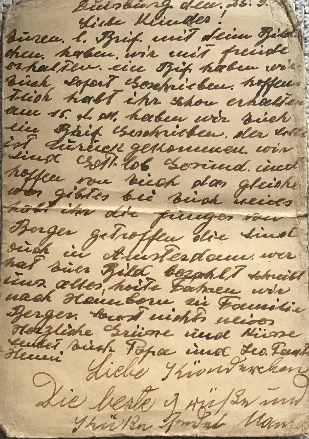 Letter to Bernard Goldfarb