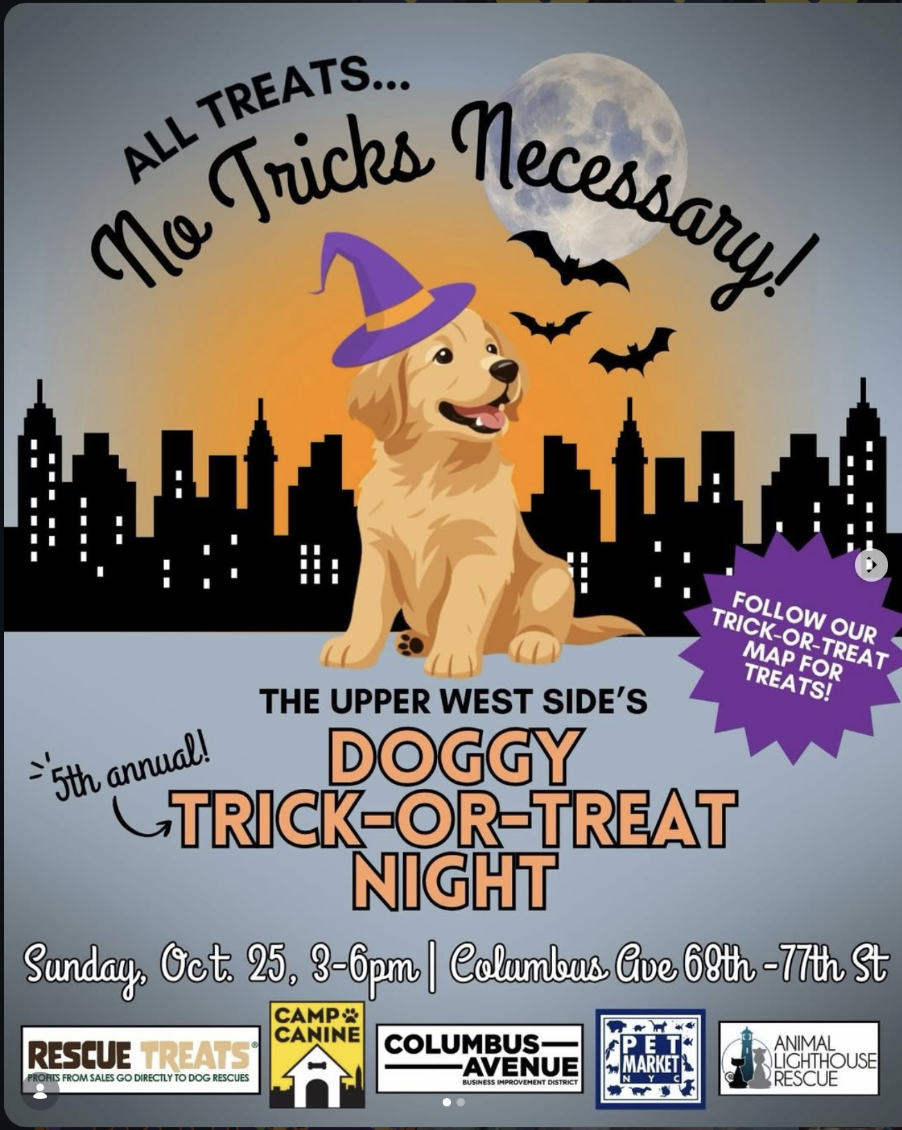 UWS Doggy Trick or Treat Night Flyer