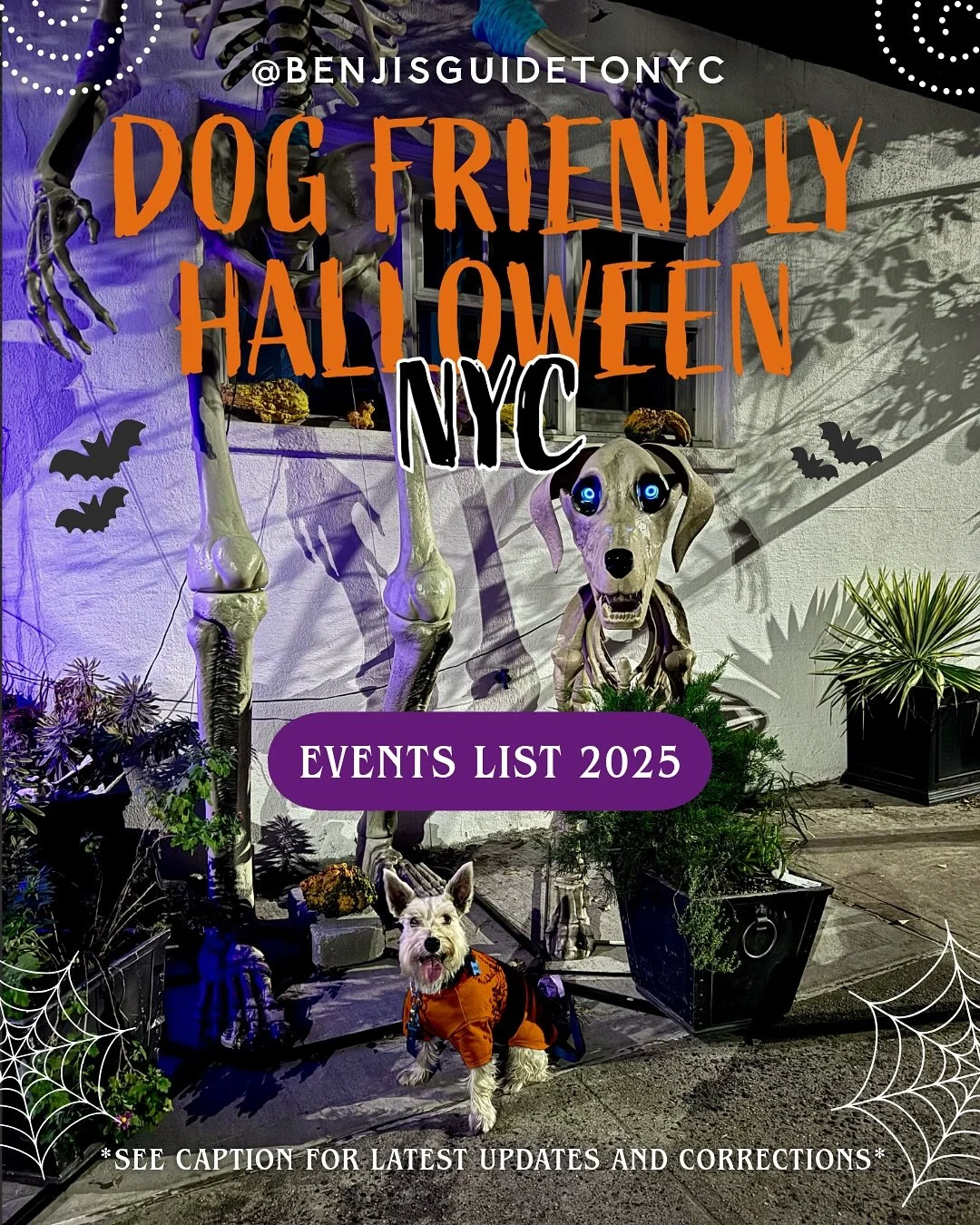 👻🎃 Dog Friendly NYC Events 2025 🎃👻
See each tagged page or Benjisguidetonyc.com/events for more details! 
🎃MN 👻BK 🦇QN 🕷️BX 💀SI
Sat Oct 11-
🎃Shiba Halloween Costume Contest, Mineral Springs, Central Park @antisocialshibas @shiband.co 12-