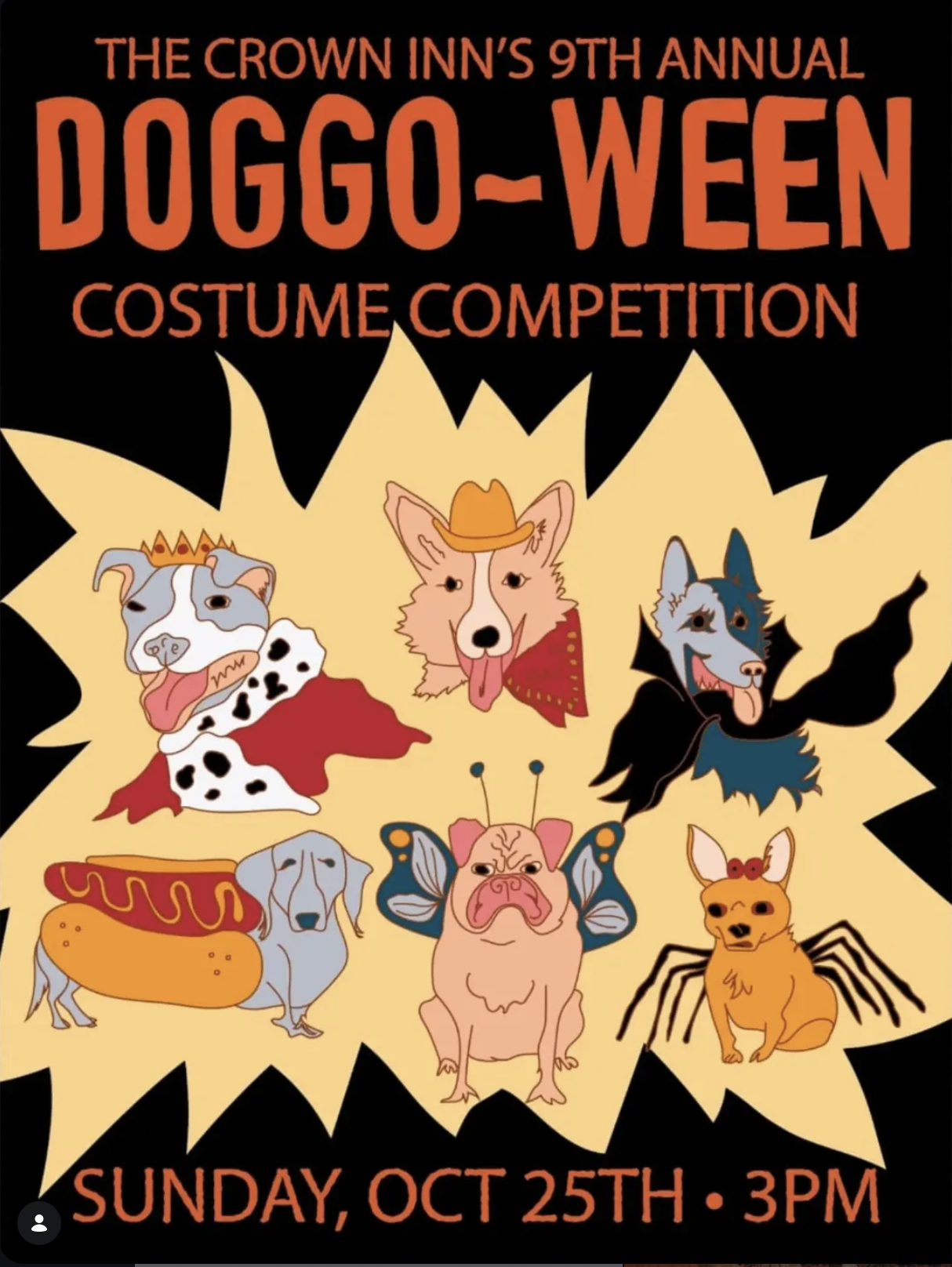 Crown Inn's Doggo-Ween Flyer