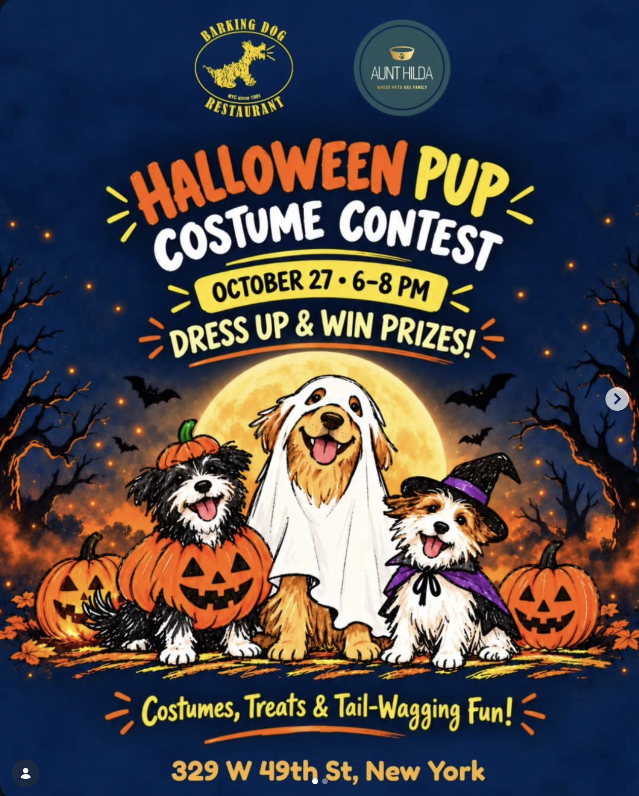 Halloween Pup Costume Contest Flyer