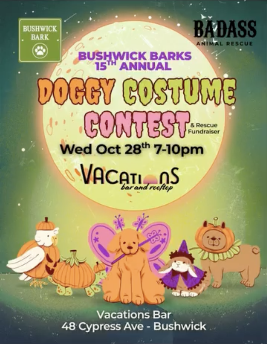 Bushwick Bark's Doggy Costume Contest Flyer
