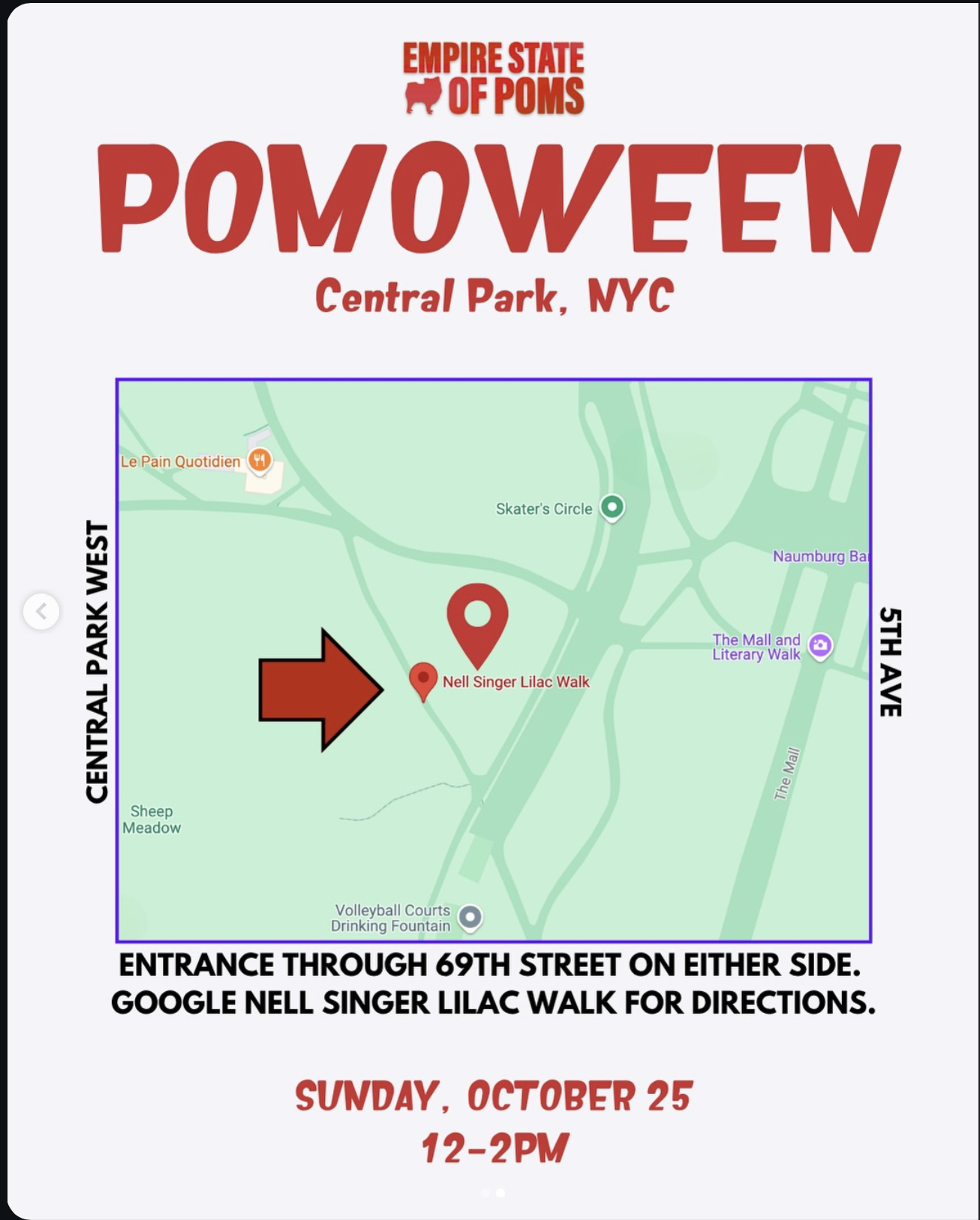 Pomoween Map of Central Park