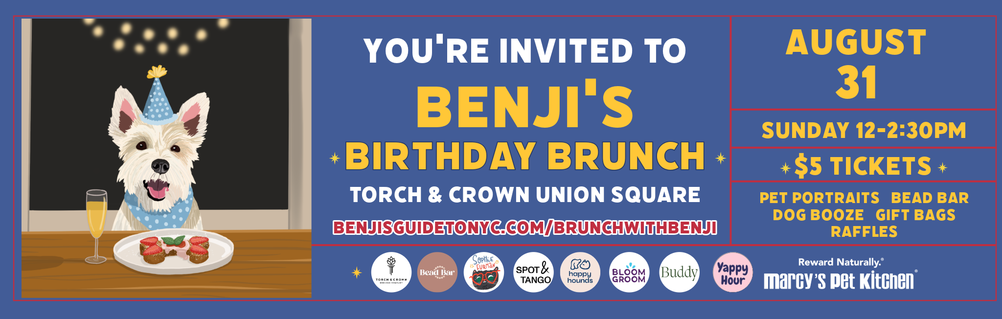 Benji's Birthday Brunch Flyer