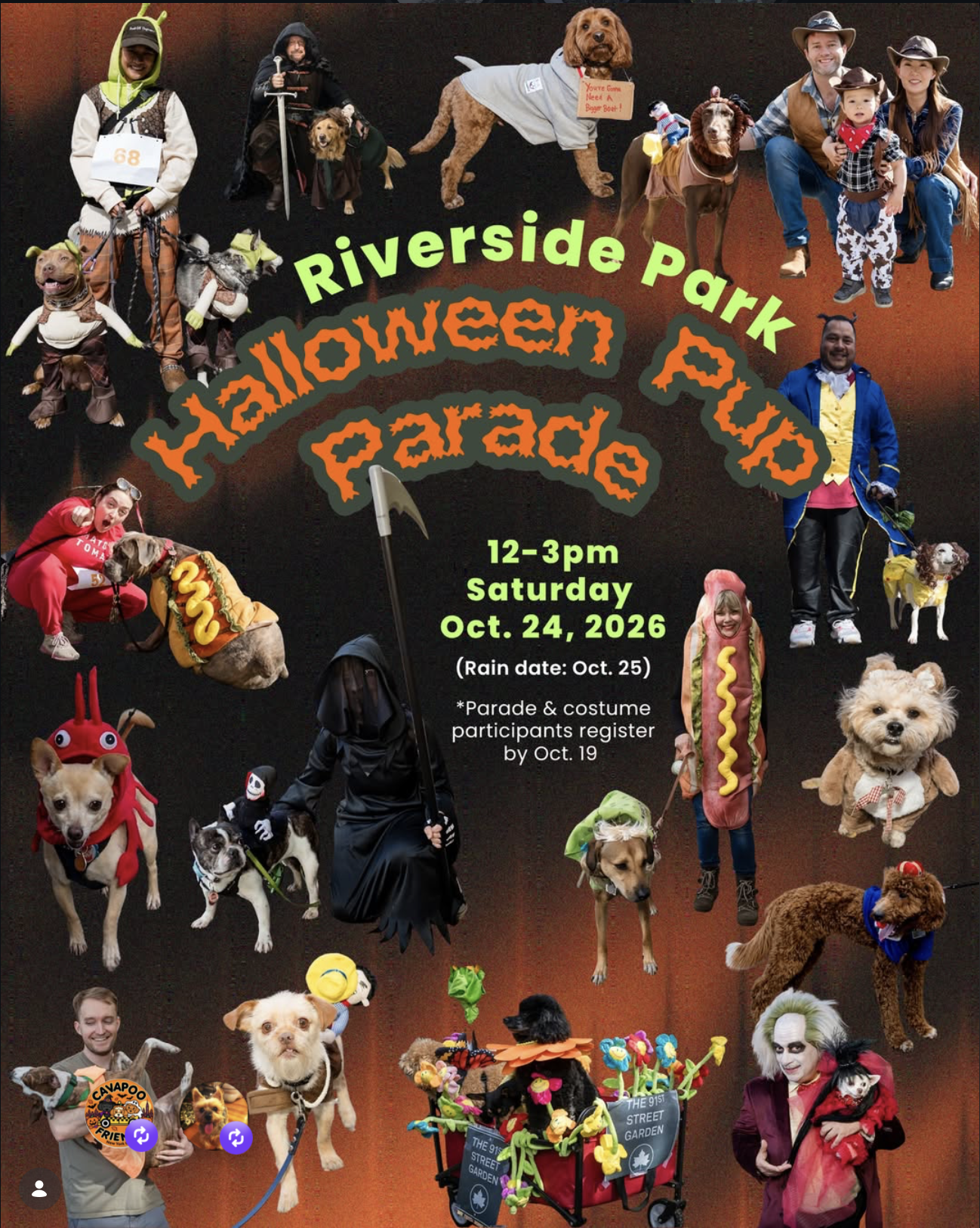 Riverside Park Pup Halloween Parade Flyer