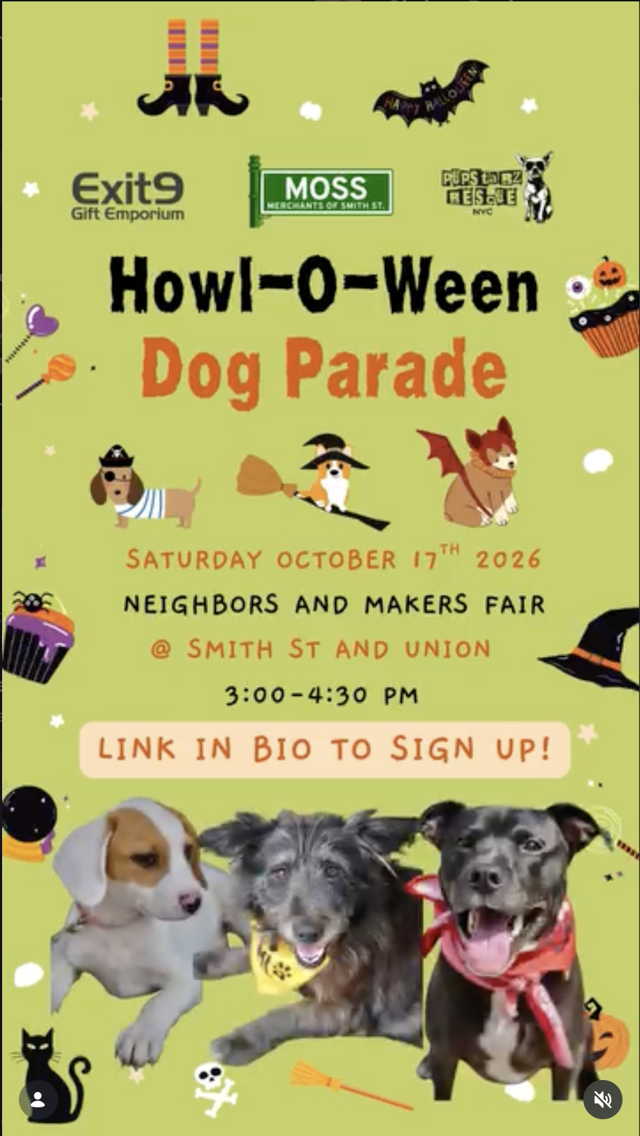 Howl-O-Ween Dog Parade Flyer