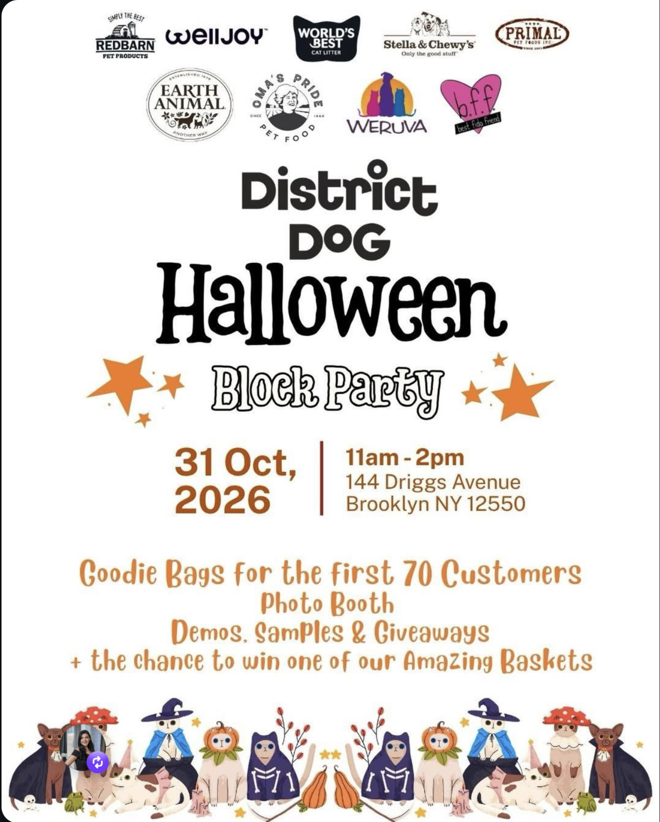 District Dog Halloween Block Party Flyer