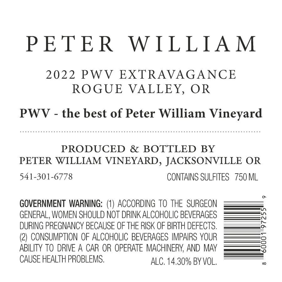 Peter William_2022_Extravagance_PWV_COLA-Back.jpg
