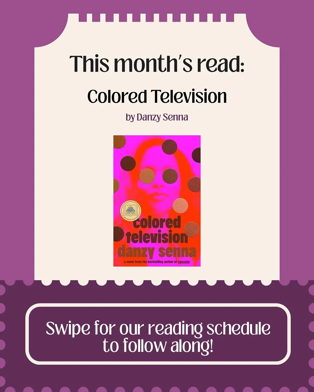 Our new book club pick is here 🔥
For September we’re diving into Colored Television by @danzysenna ✨
Grab your book now and swipe for our reading schedule!
We’ll see you at @thewinecollectivebaltimore on September 24th!
#bmibbookclu