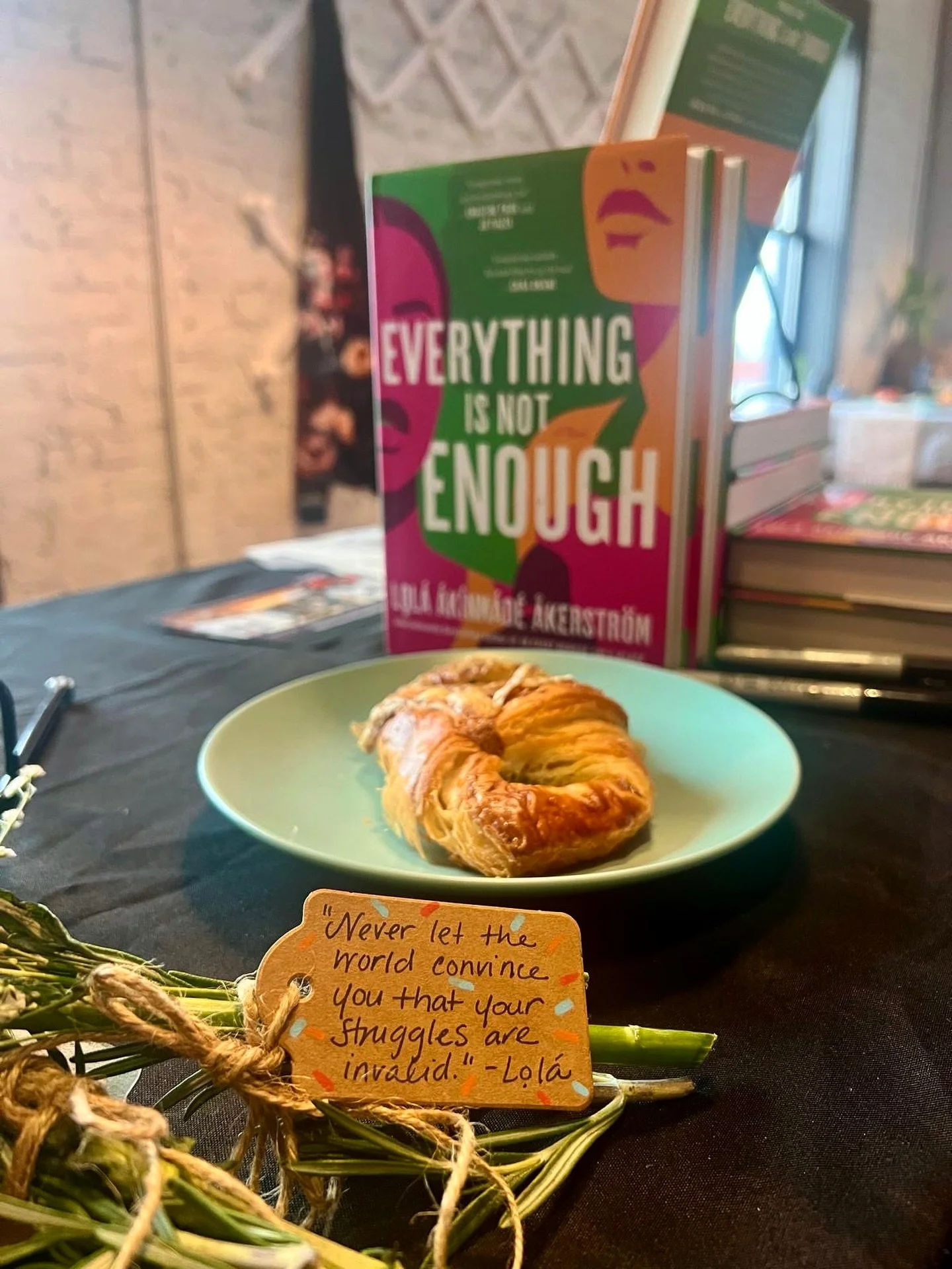 Another rec for your list 🤍

If you&rsquo;ve been craving a story that feels honest, heavy in all the right ways, and beautifully real&hellip; add Everything Is Not Enough to your TBR immediately. 💛📚

Lola Akinmade &Aring;kerstr&ouml;m follows thr