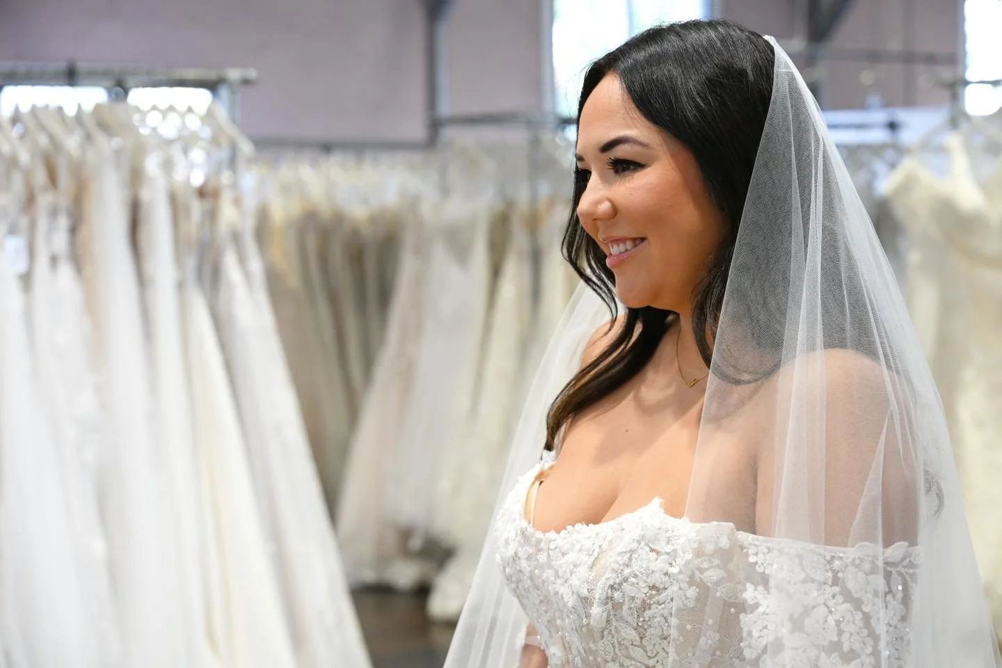 💍✨ Bridal Tip of the Day: Come to your dress appointment with hair and makeup done! It makes it so much easier to envision your full wedding-day look and adds a little extra confidence while saying &ldquo;yes&rdquo; to the dress. 👰💕