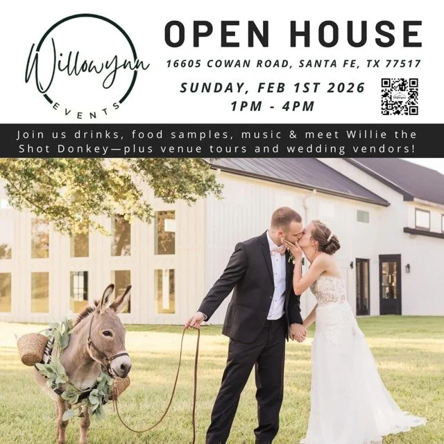 We&rsquo;re so excited to be at the Willowynn Open House 🤍
Come see us Sunday, February 1st, from 1 PM&ndash;4 PM for an afternoon of wedding inspiration ✨