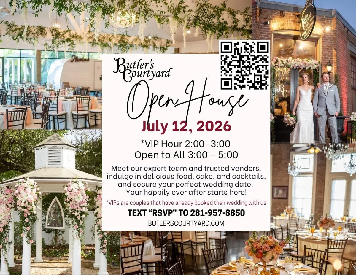 butler courtyard open house for brides on july 12th, 2026
