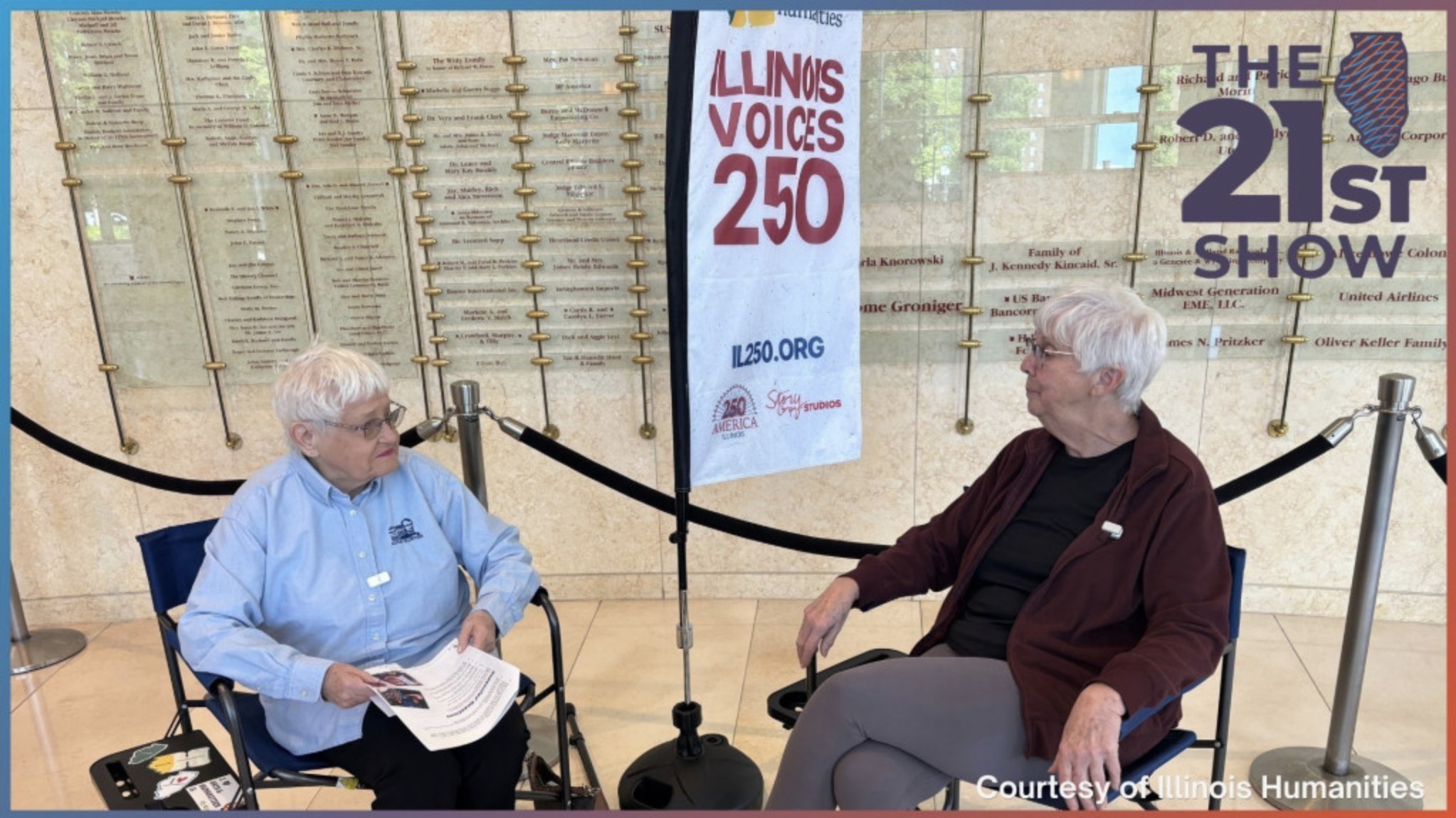 Guests record their stories with Illinois Voices 250