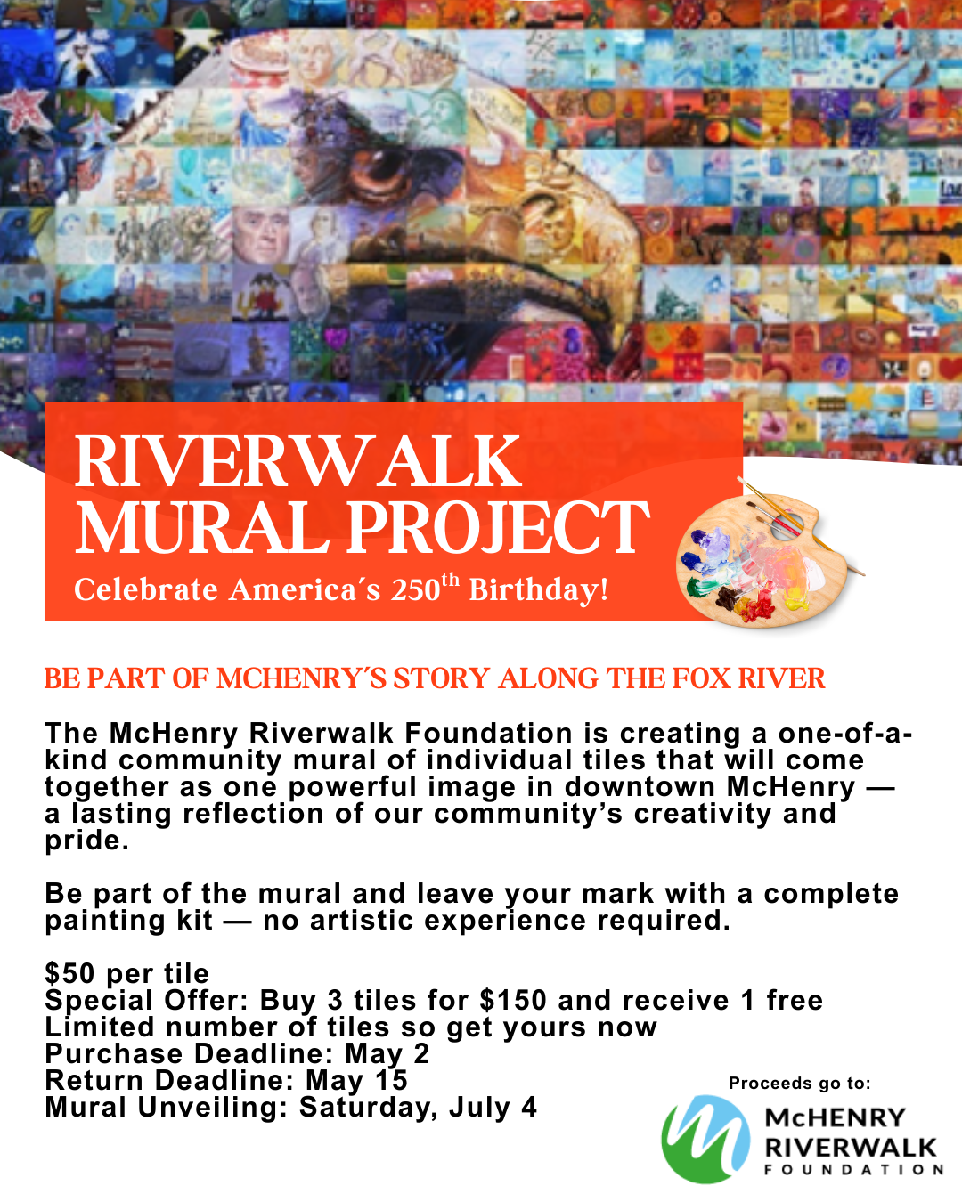 McHenry Riverwalk 250th USA Mural Project