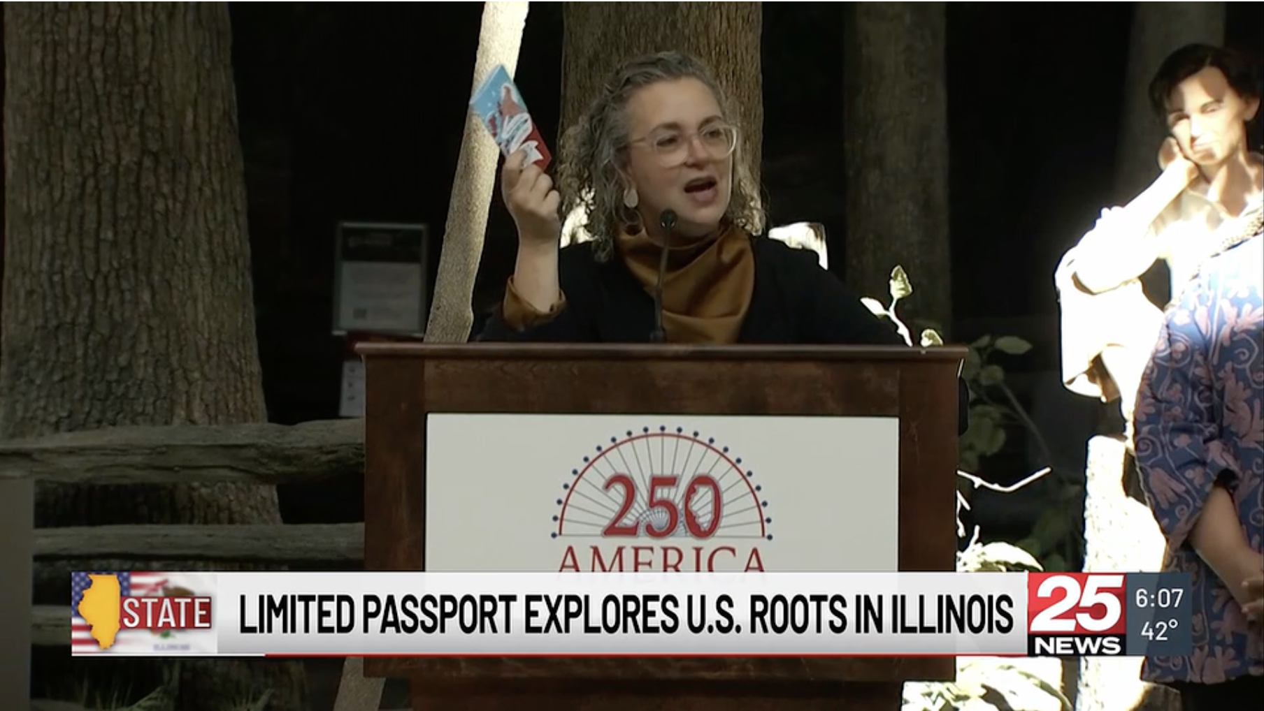Gabrielle Lyon during a press conference announcing the Illinois Passport