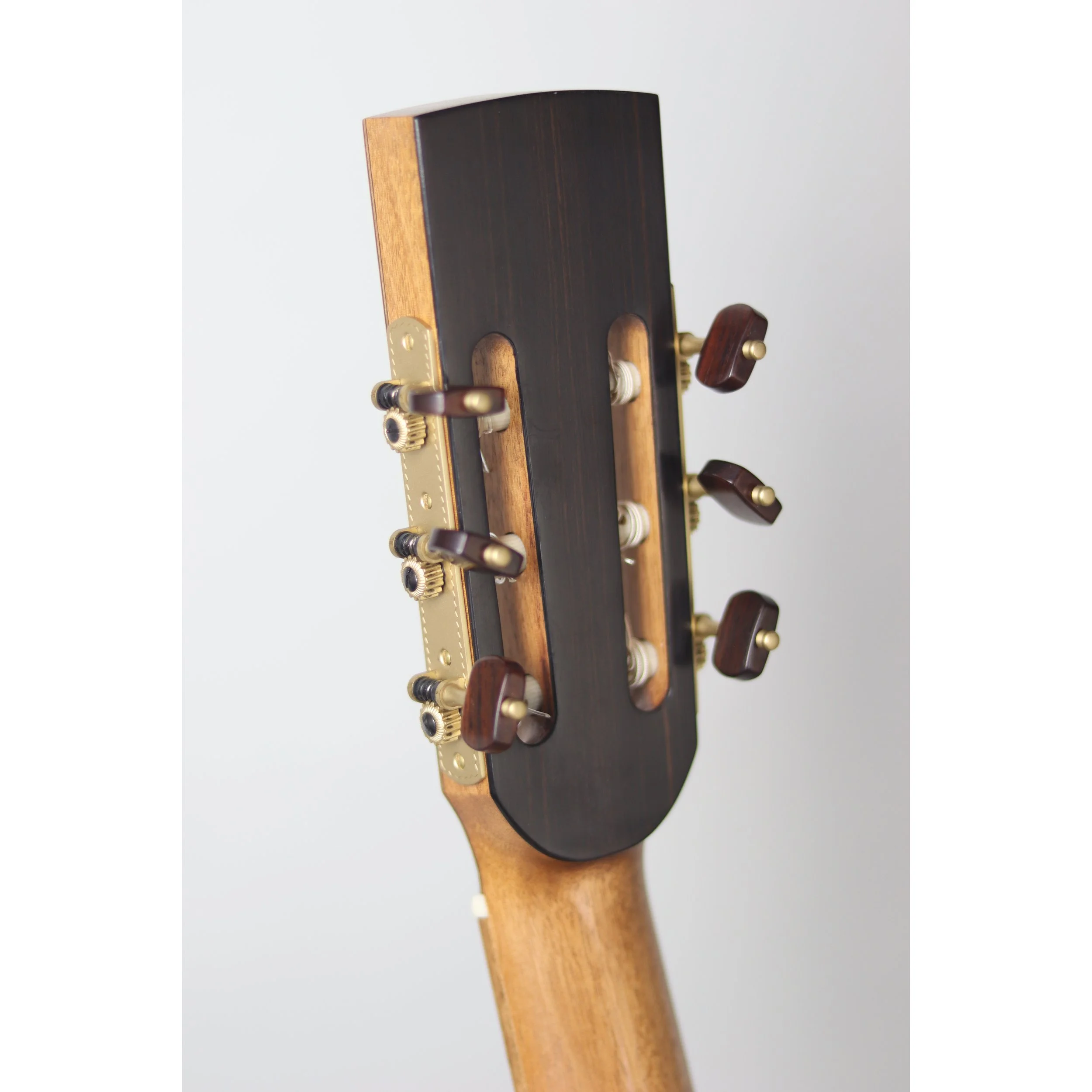 Geoffrey Yenson nylon-string parlor guitar: old-growth redwood, Honduras rosewood, and koa