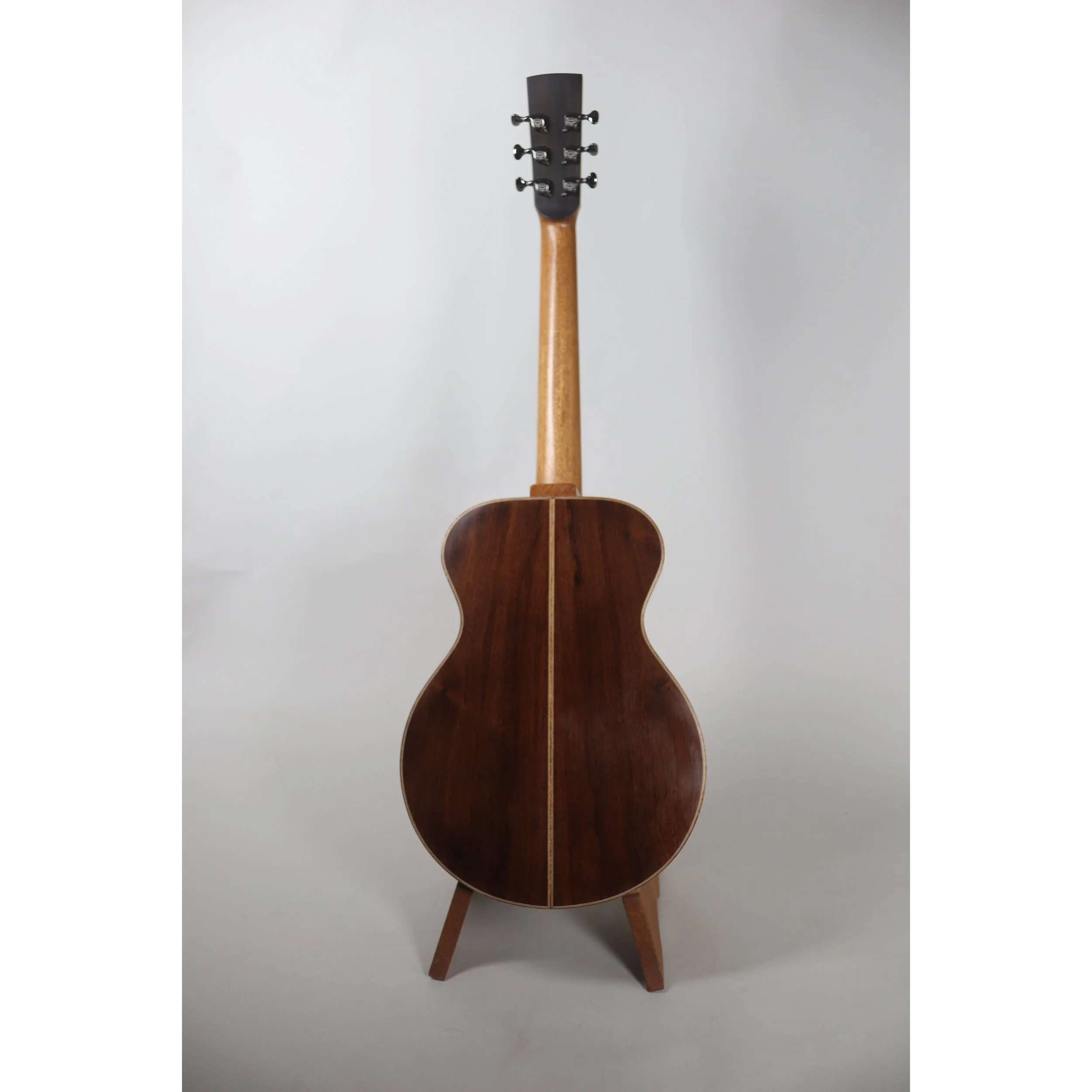 Geoffrey Yenson parlor guitar with old-growth redwood, Honduras rosewood, and curly koa
