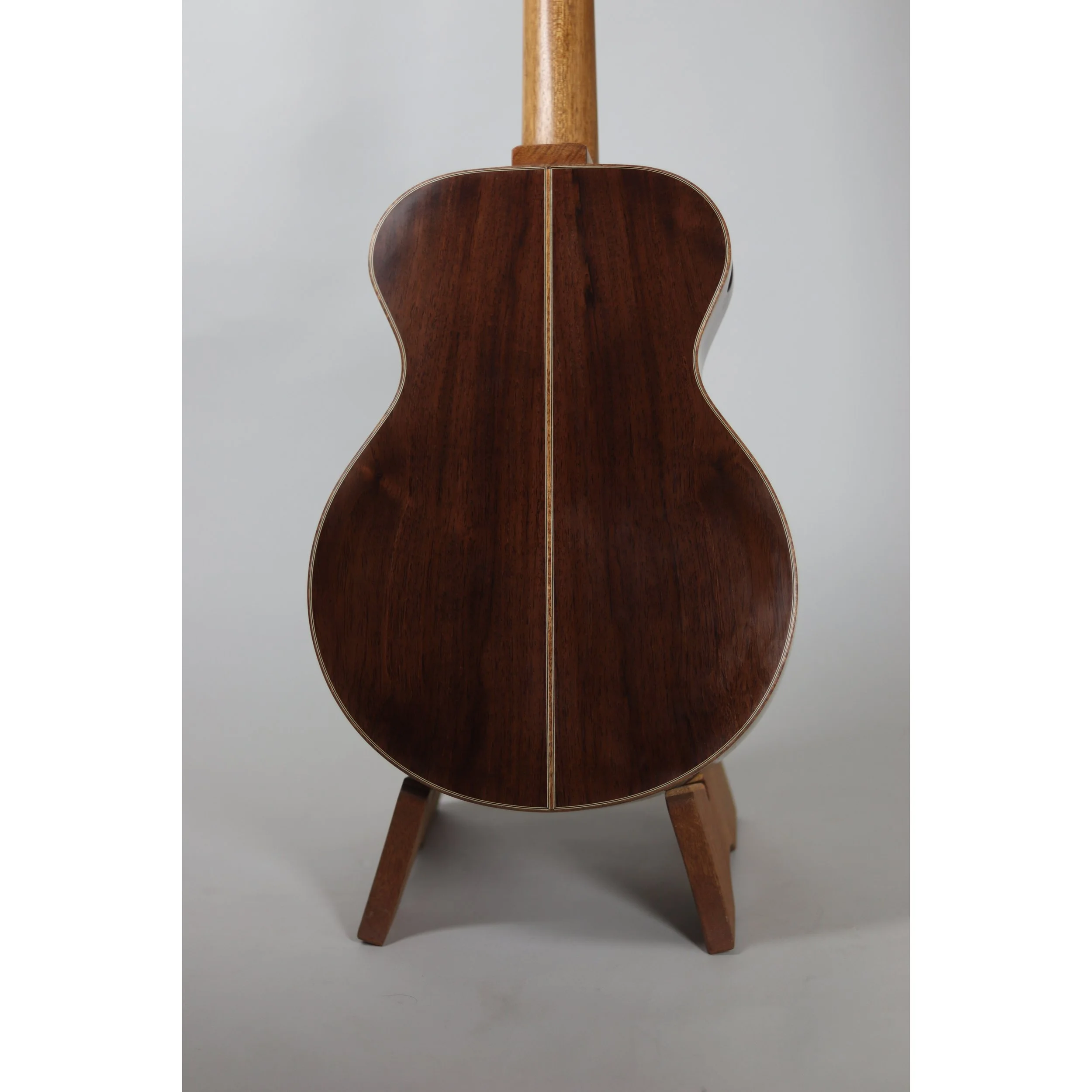 Geoffrey Yenson parlor guitar with old-growth redwood, Honduras rosewood, and curly koa