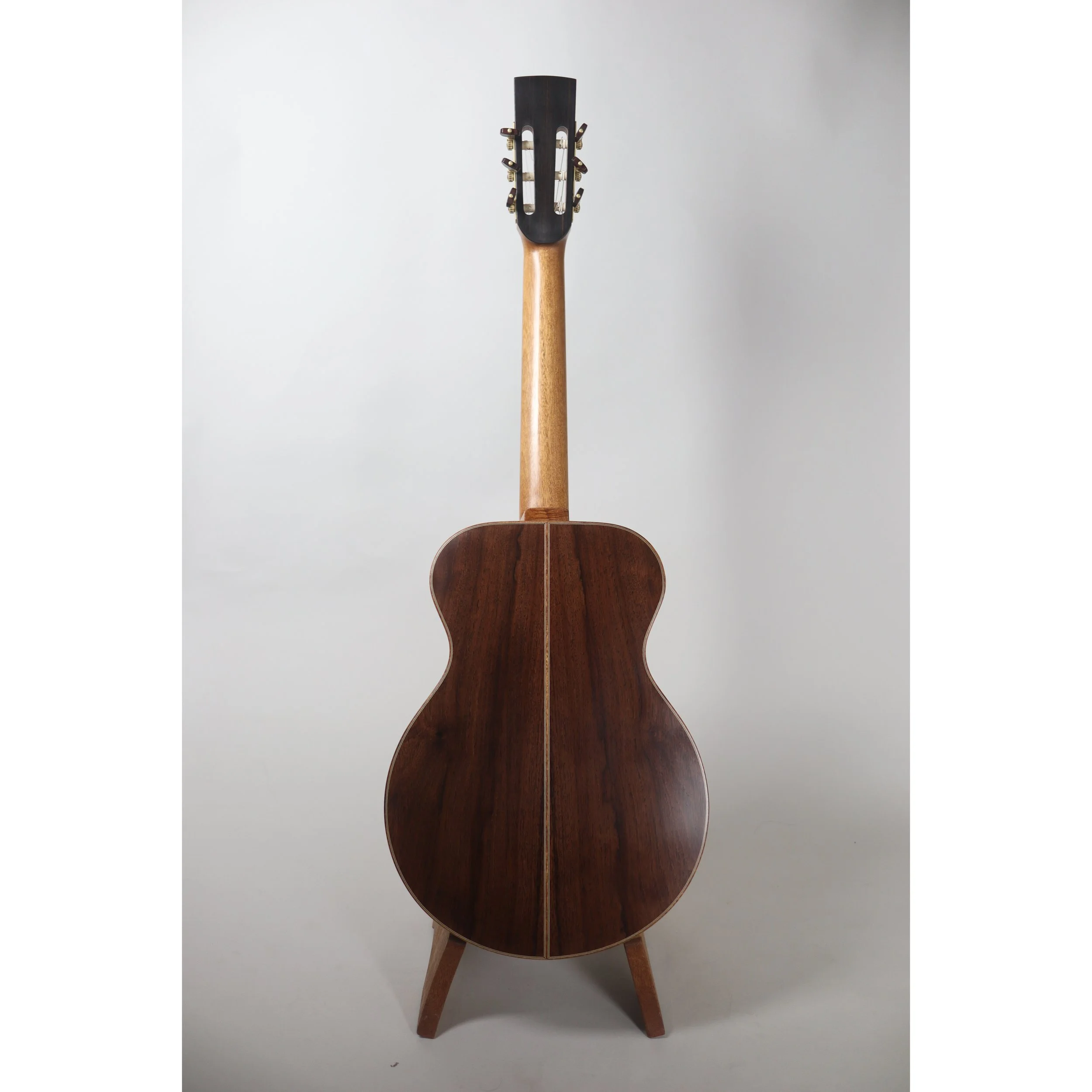 Geoffrey Yenson nylon-string parlor guitar: old-growth redwood, Honduras rosewood, and koa