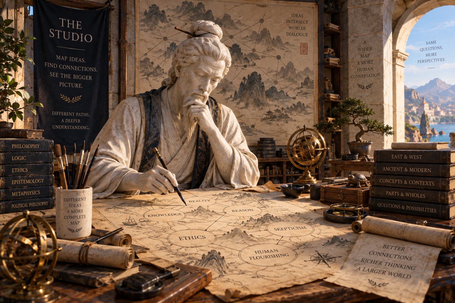 The Cartographer, modeled after Zhuangzi
