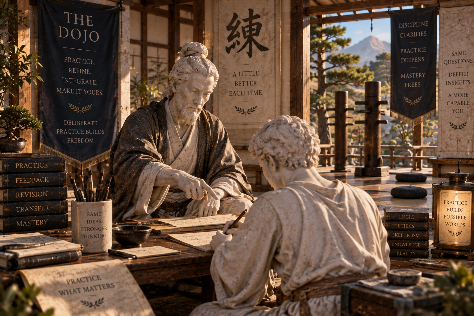 Sensei figure modeled after Nishida Kitarō
