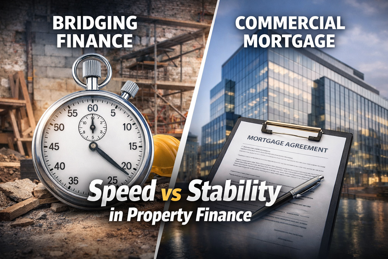 Bridging vs Commercial Mortgages: The Only Sensible Way to Choose