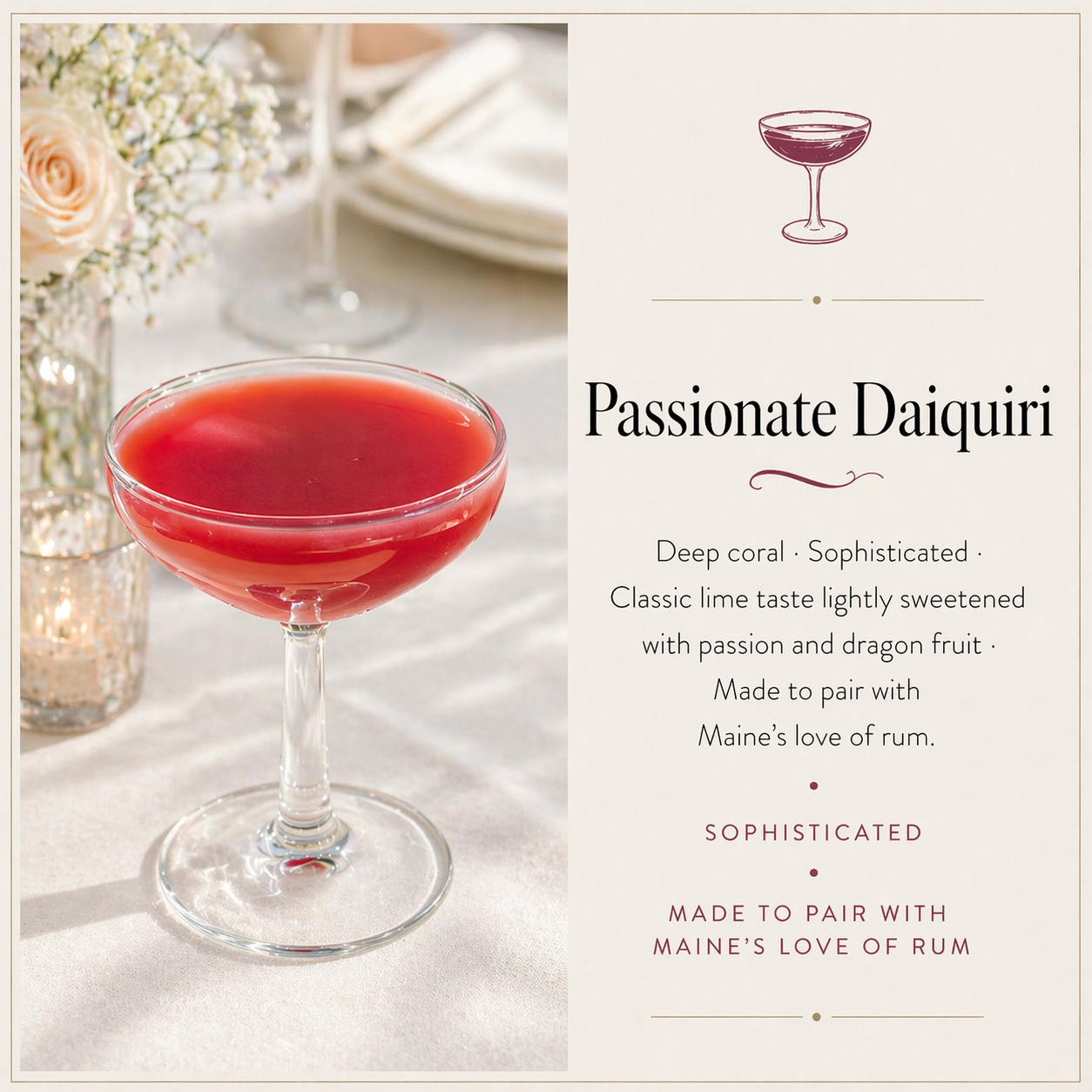 Passionate Daiquiri Wedding Guest Favor Cocktail Mix