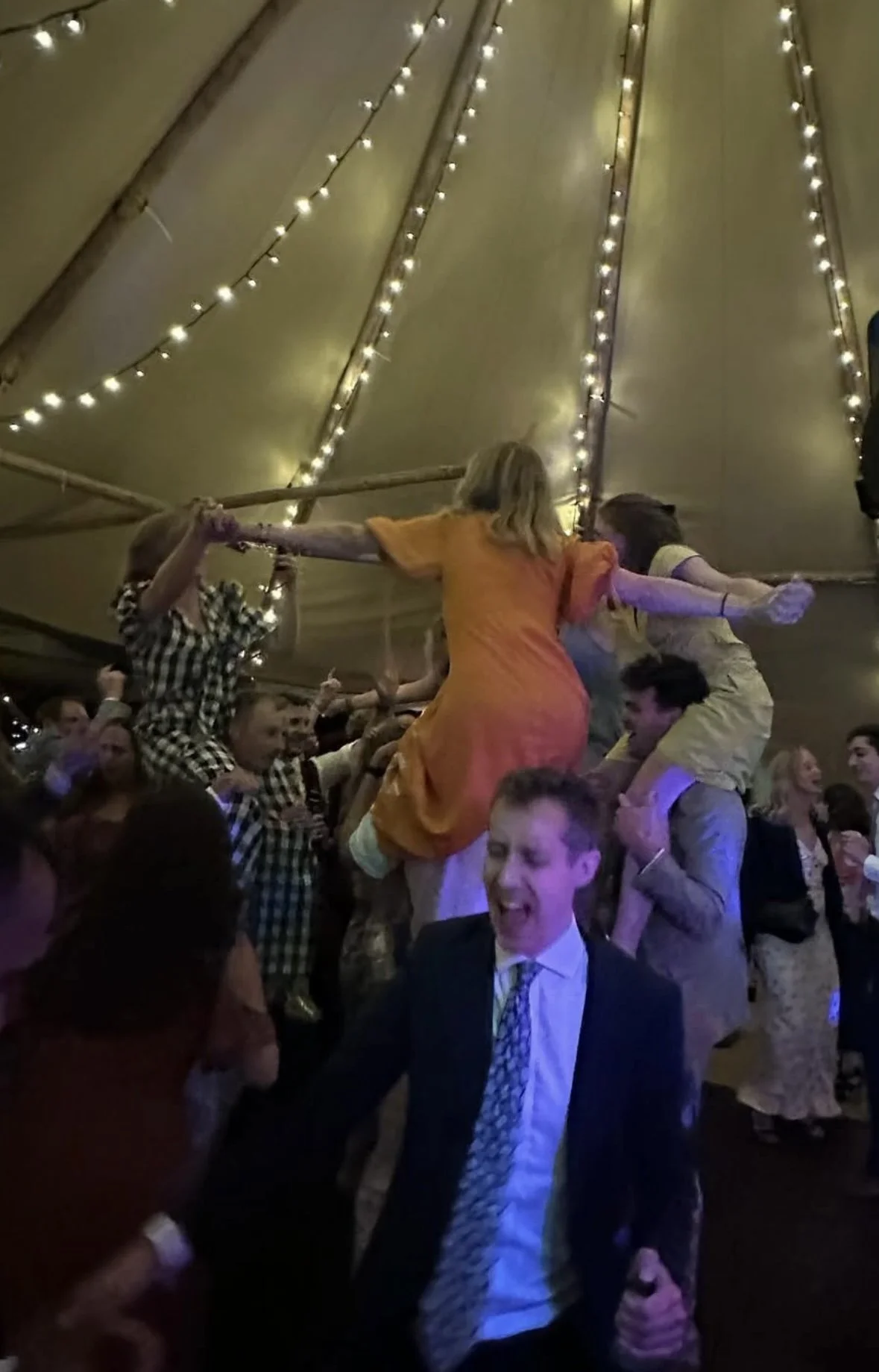 Oakham, England UK wedding in a giant tipi.