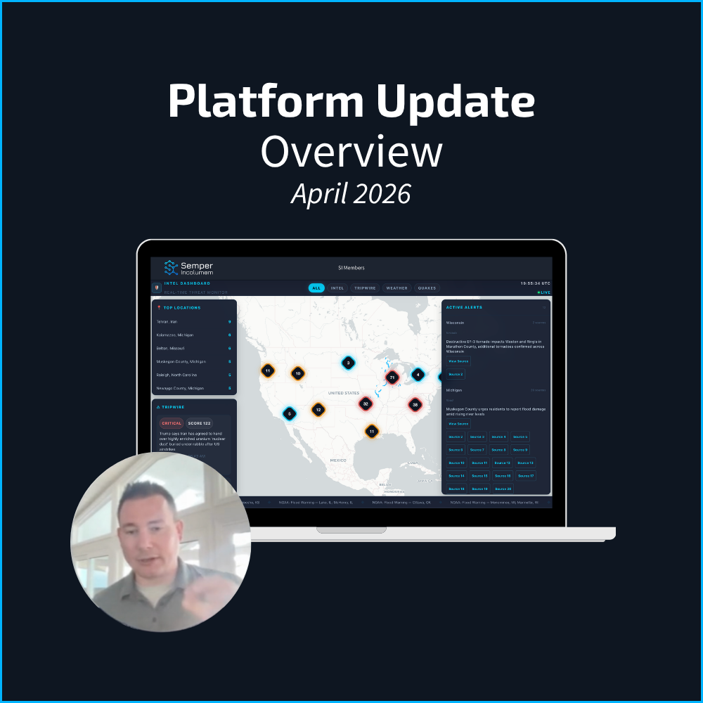 Intelligence Platform Update: April 2026