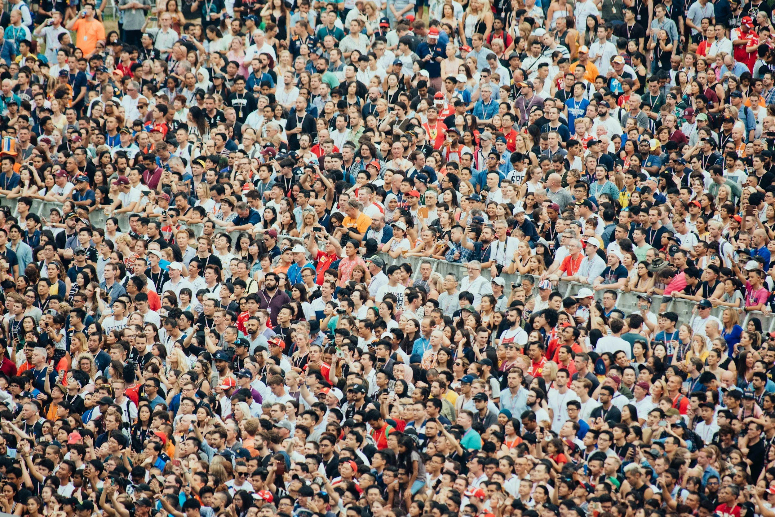 Dense crowd at a large public event — security risk assessment for executive protection