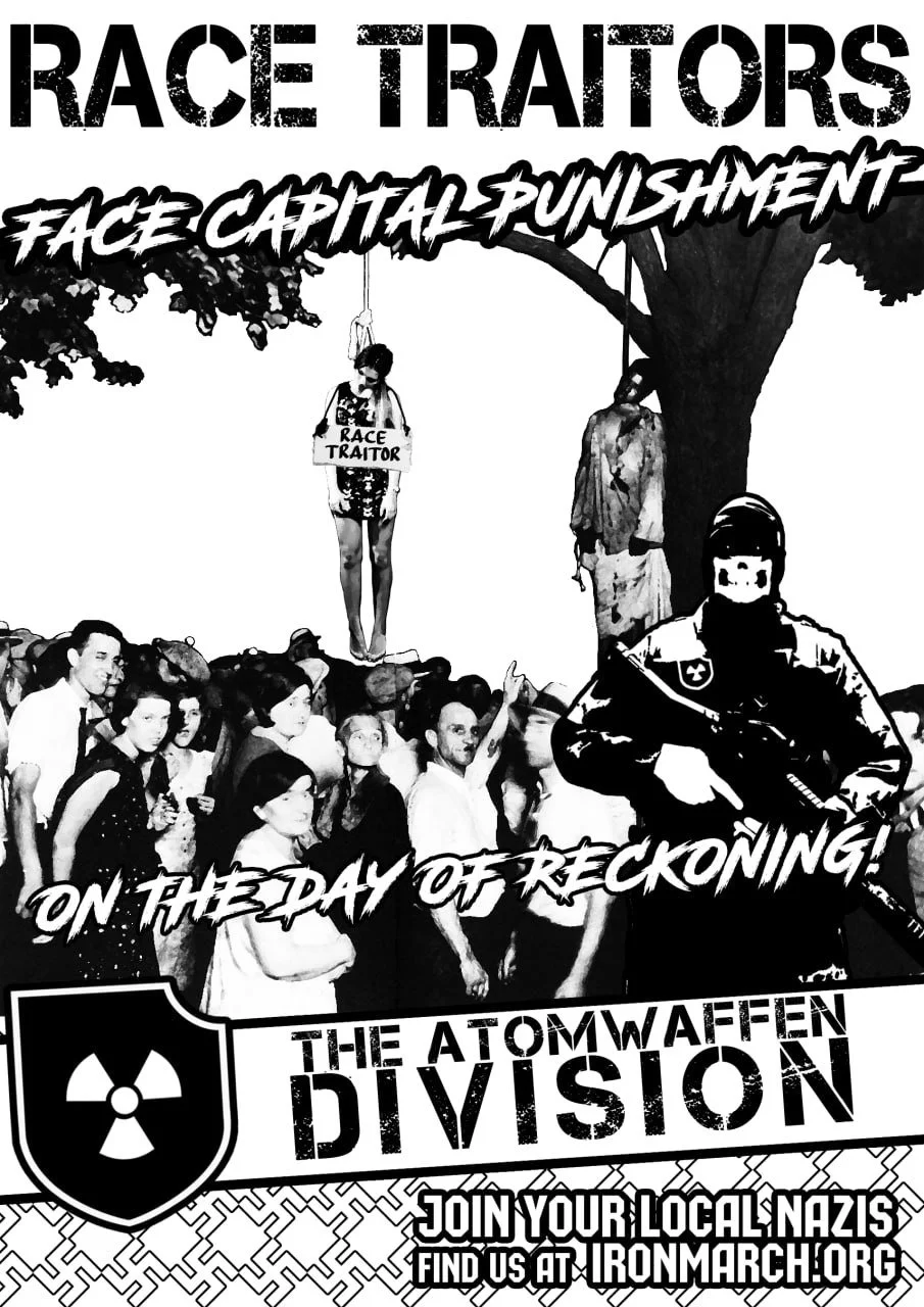 Atomwaffen Division Propaganda Poster Circulates on Telegram With Calls for Violence