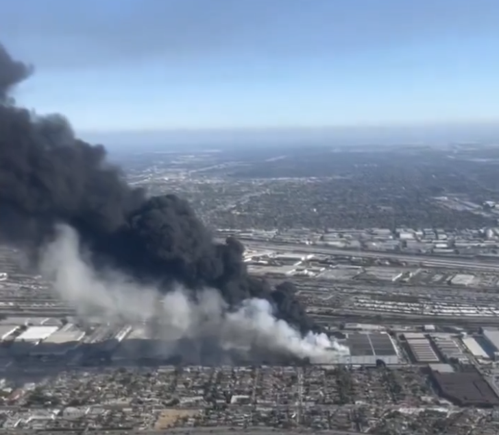 Los Angeles Boyle Heights Cold Storage Fire Enters Fourth Day; Biohazard Emergency Declaration Issued Over 85 Million Pounds of Spoiling Food