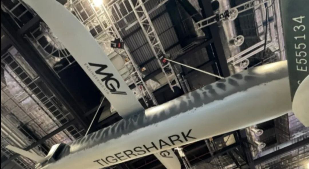 Chinese unmanned aerial vehicle displayed during production or testing, illustrating China’s push toward mass rapid drone manufacturing capacity