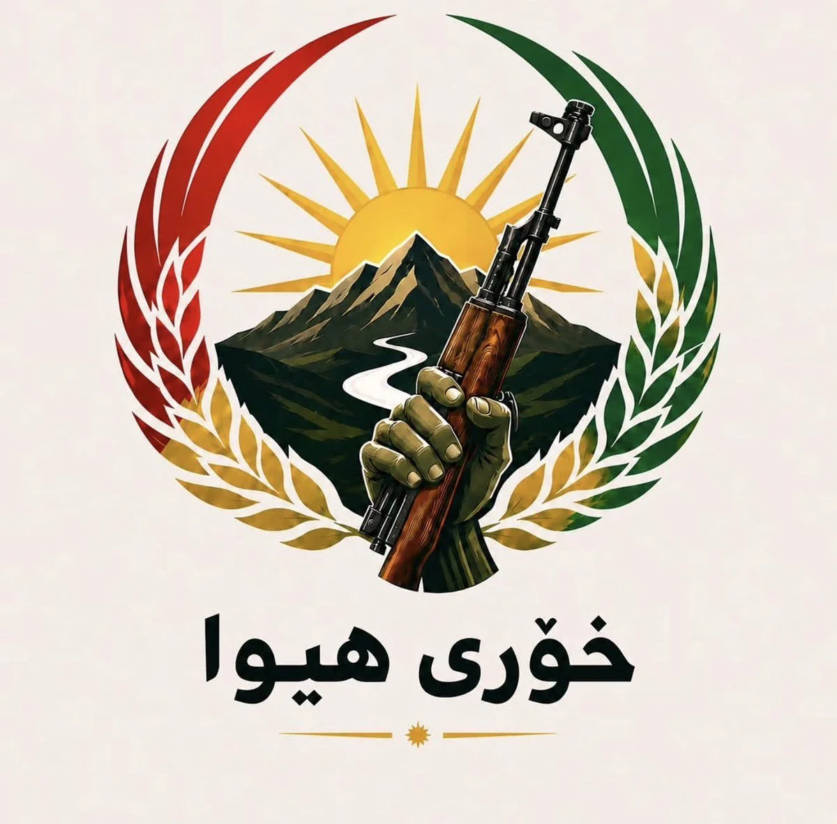Xore Heva Kurdish armed group emblem distributed via X, representing the organization that claimed the June 29 attacks on IRGC personnel in Paveh County, Kermanshah Province