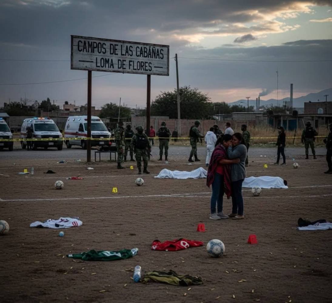 Military and emergency responders at a mass casualty crime scene in Mexico, illustrating cartel violence and public safety threats analyzed in Semper Incolumem's strategic intelligence report