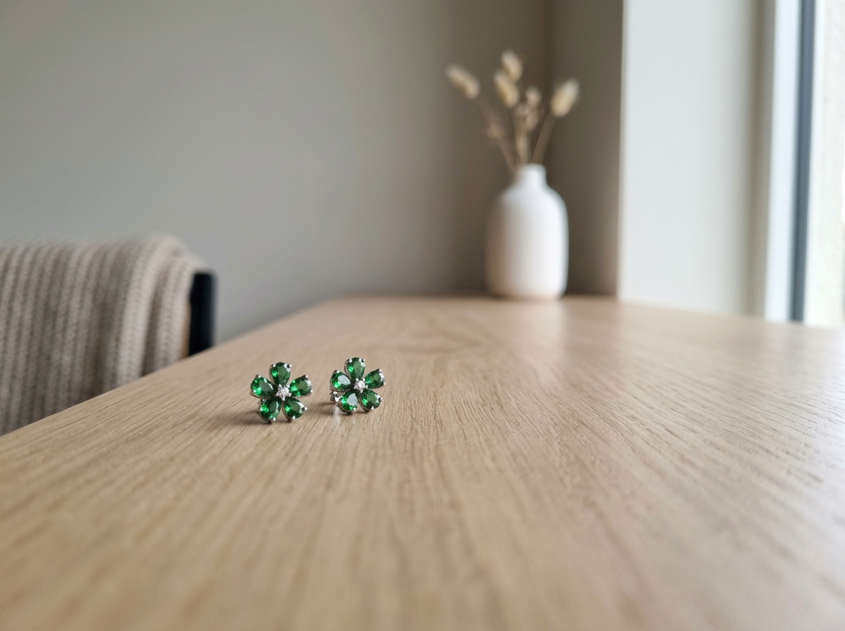 5 Swiss cubic zirconia Pear Shape stone Studs