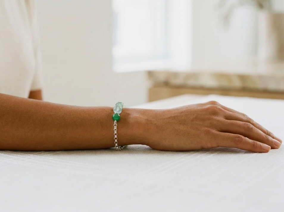 Jade Belcher Bracelt, handcfrated in our workshop in Brixton