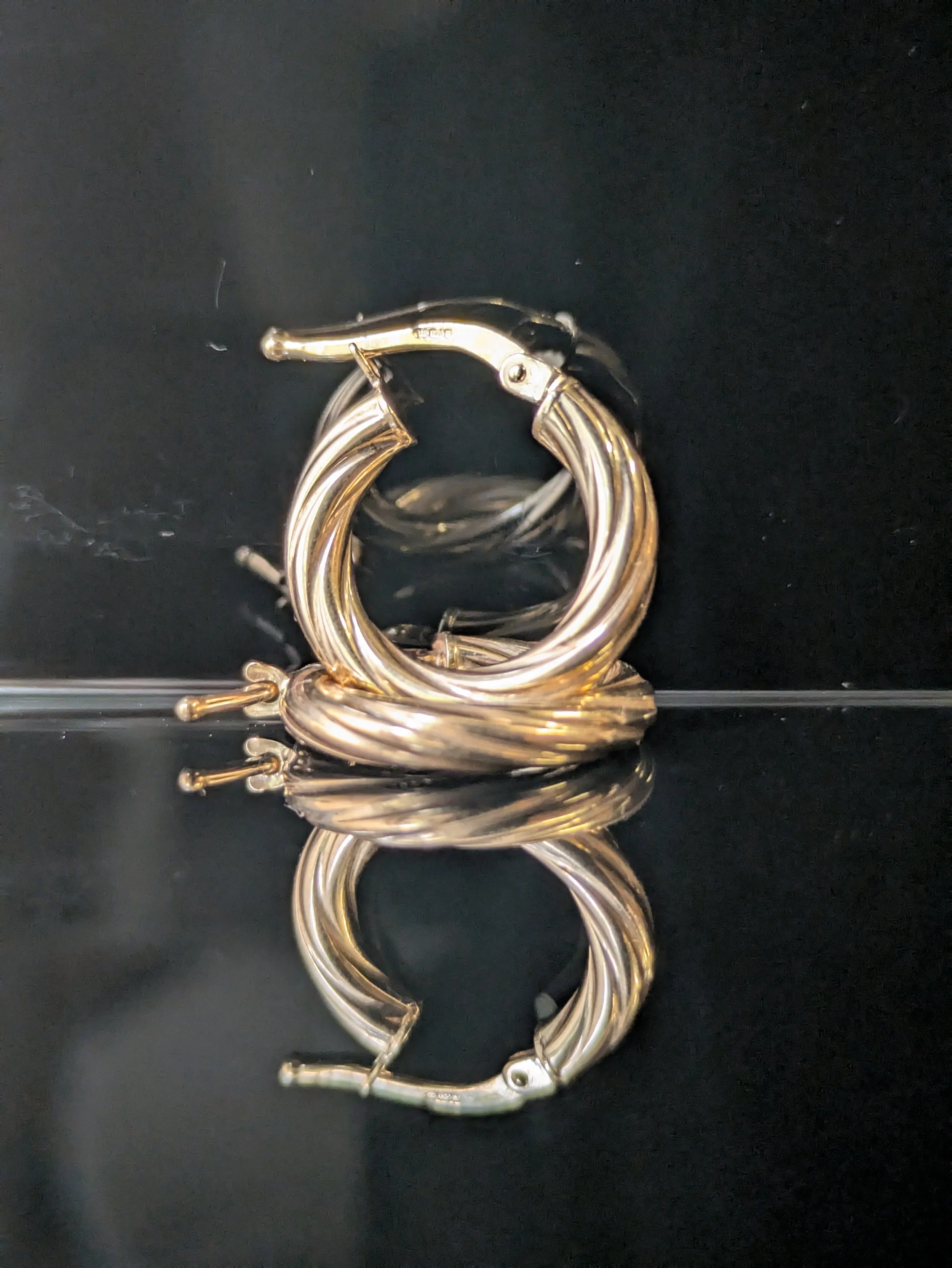 Yellow Gold Twist Earrings