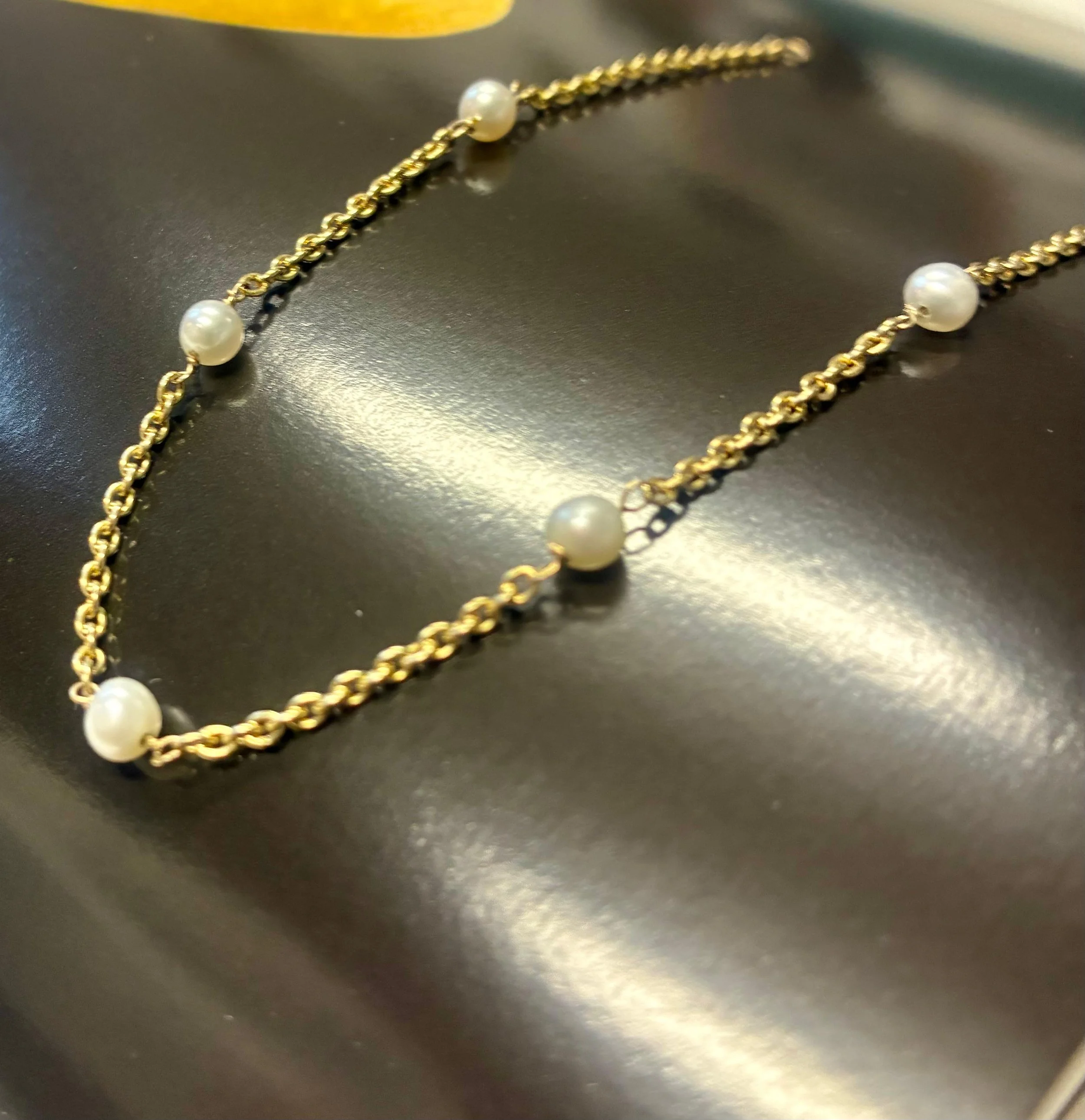 9ct Yellow Gold Akoya Japanese Pearls Bracelet