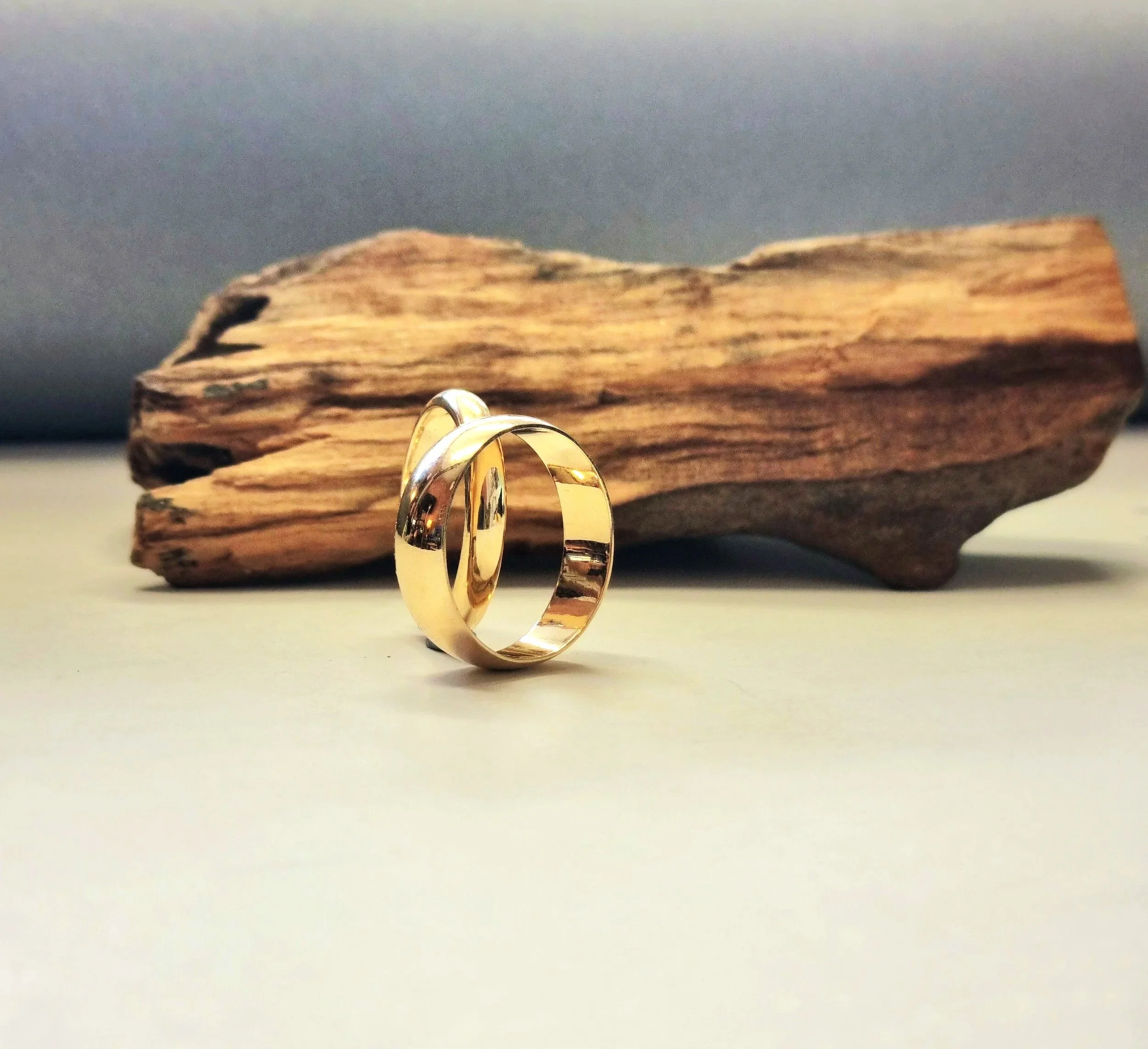 D-Shape  Wedding Bands 3mm/ 4mm