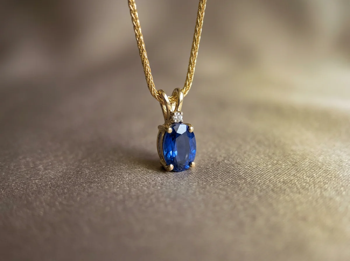 Handcfrafted Tanzanite & Diamond Double Gallery Necklace