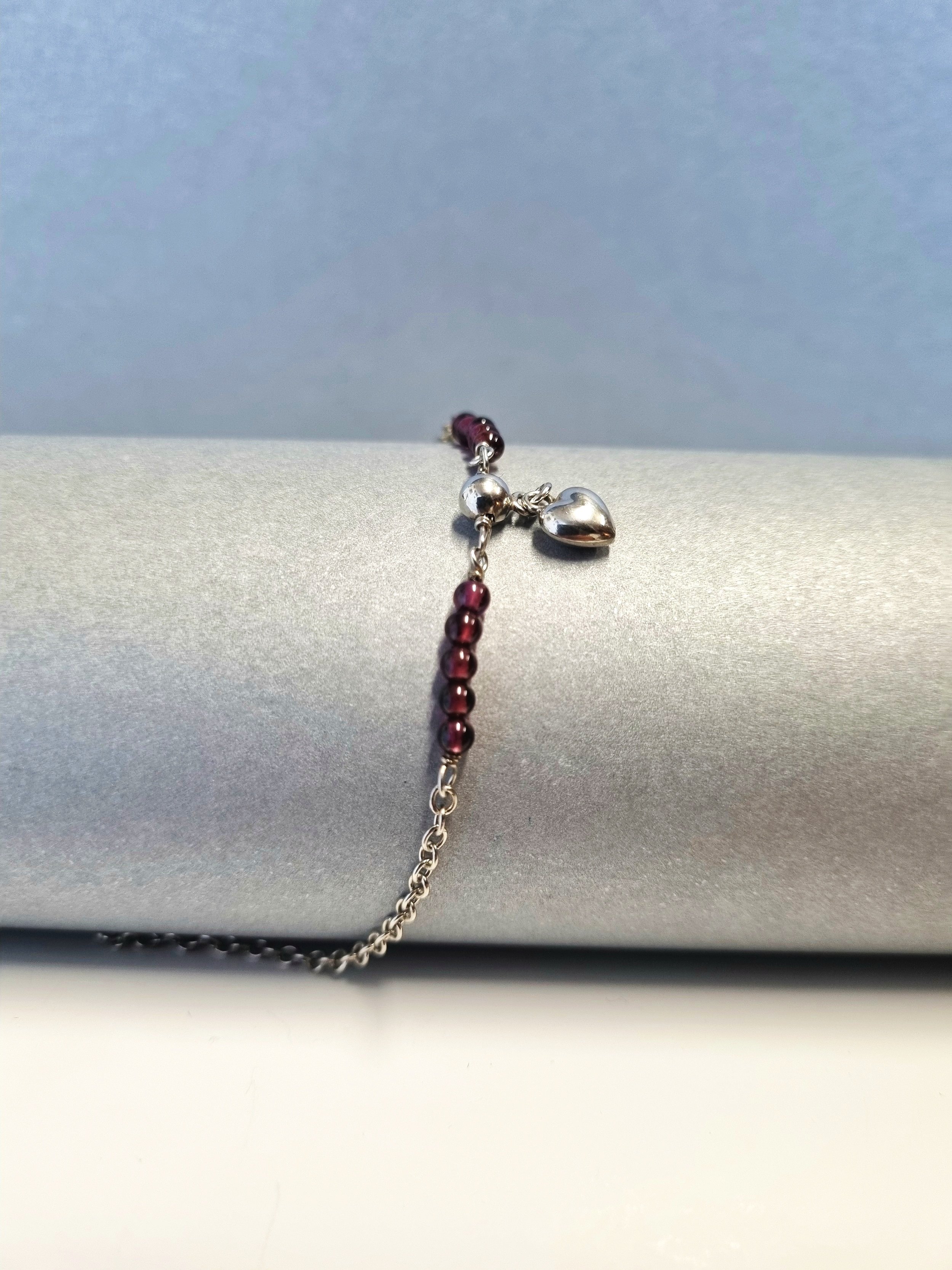 Side perspective Garnet Bracelet