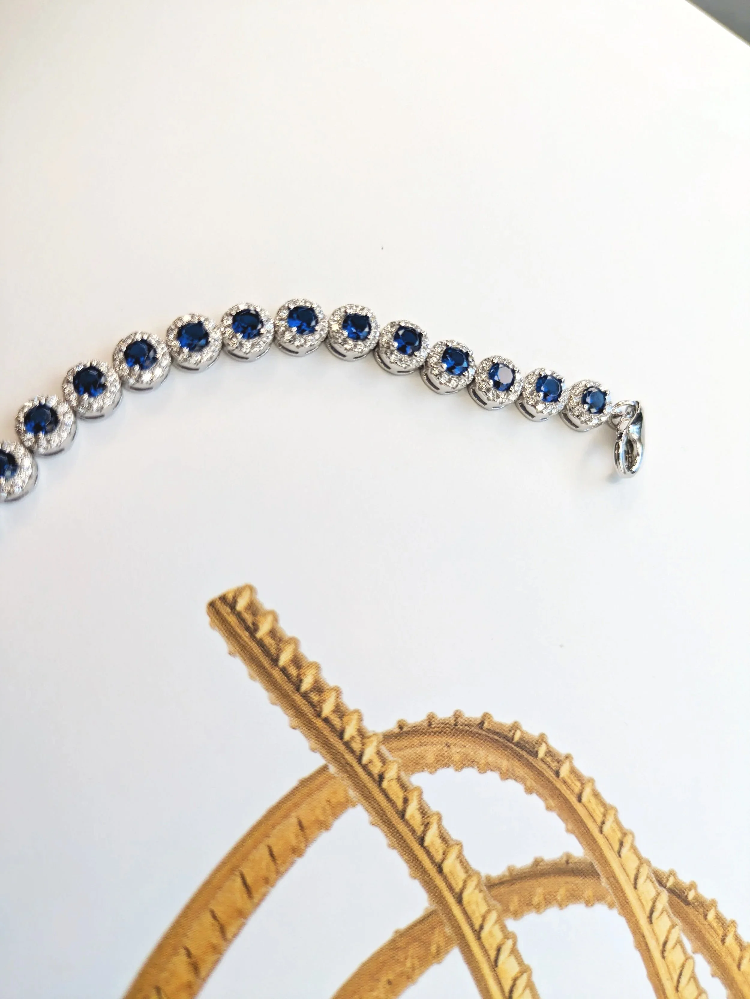 Adjustable silver Tennis Bracelet clasp