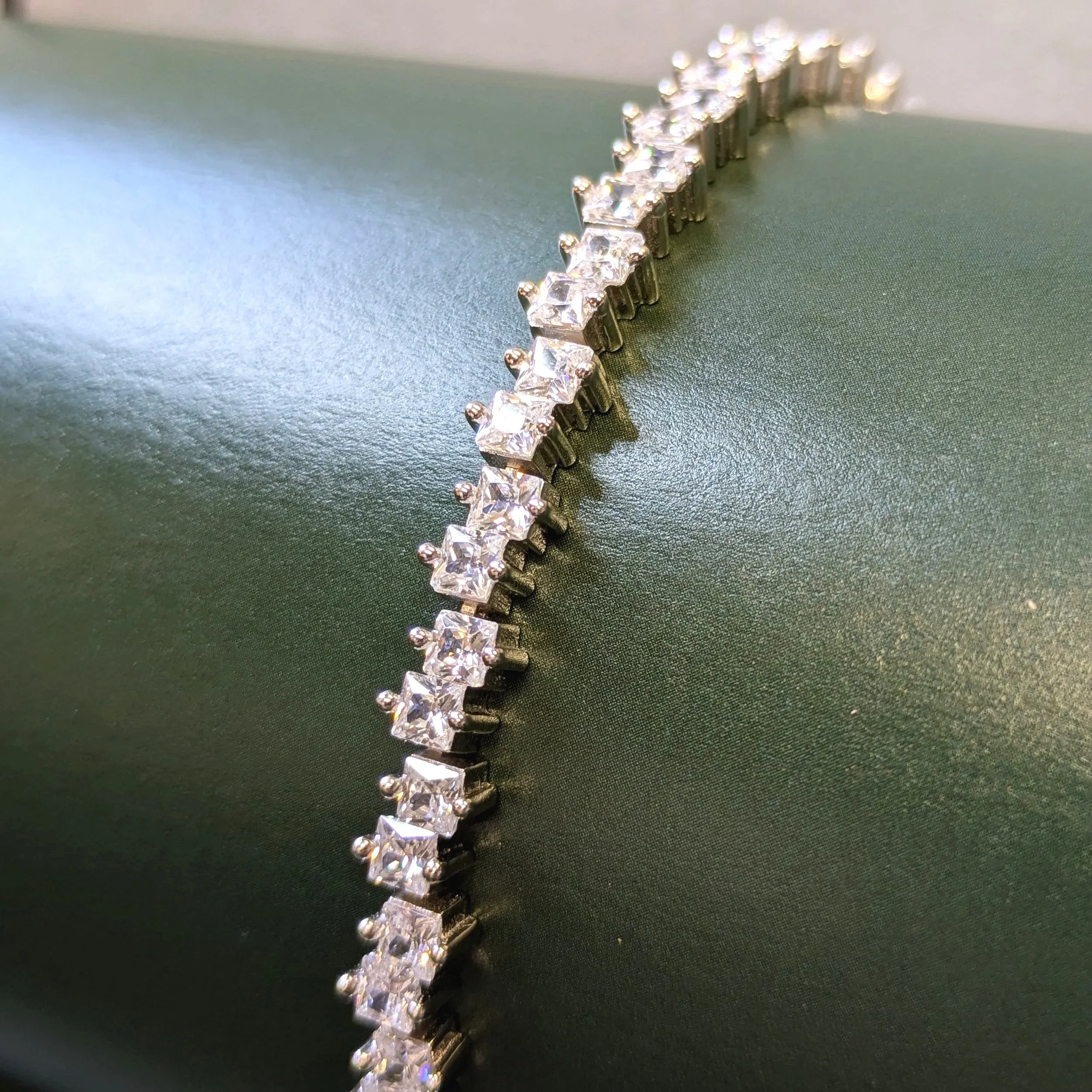 Silver Tennis Bracelet Swiss Cubic Zirconia