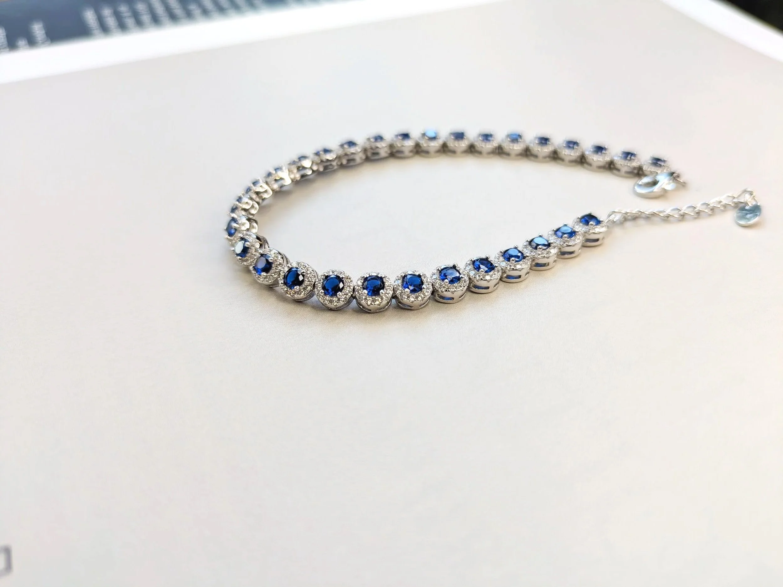 Round Silver Rhodium Bracelet