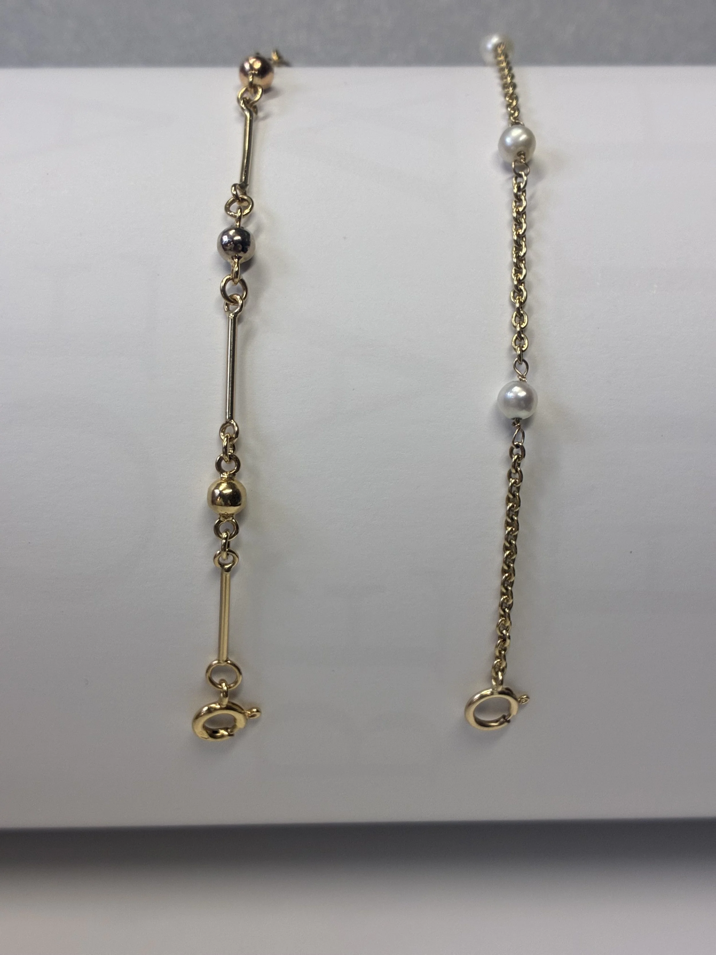 Bars & Pearls Bracelets. two bracelet options