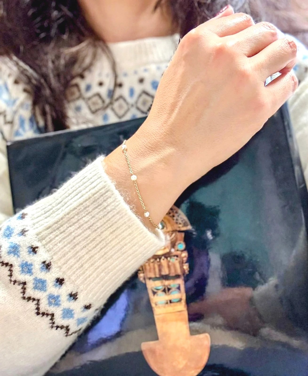 5 Japanese pearls bracelet