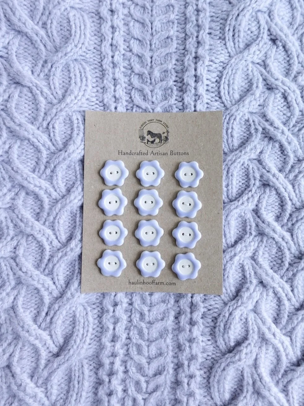 i couldn&rsquo;t resist sharing these phenomenal porcelain buttons that i purchased from @haulinhooffarm by @elsiesceramicstory for my Hyacinth Cardigan design (in progress) 

i don&rsquo;t think i could&rsquo;ve dreamt of a button more perfect for t