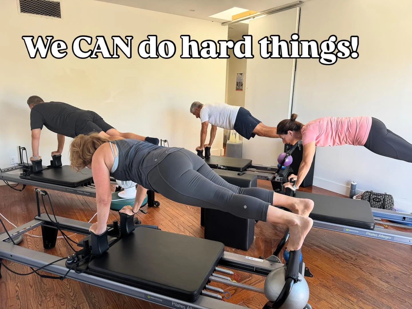 Flex Pilates challenges everyone who takes a class because we all CAN do harder things than we think! Last few classes this week at Blue Canoe studio: Wed 10 am &amp; 6:15 pm, Thur 6:15 pm, Fri 9 am, Sat 9 am -JOIN ME!